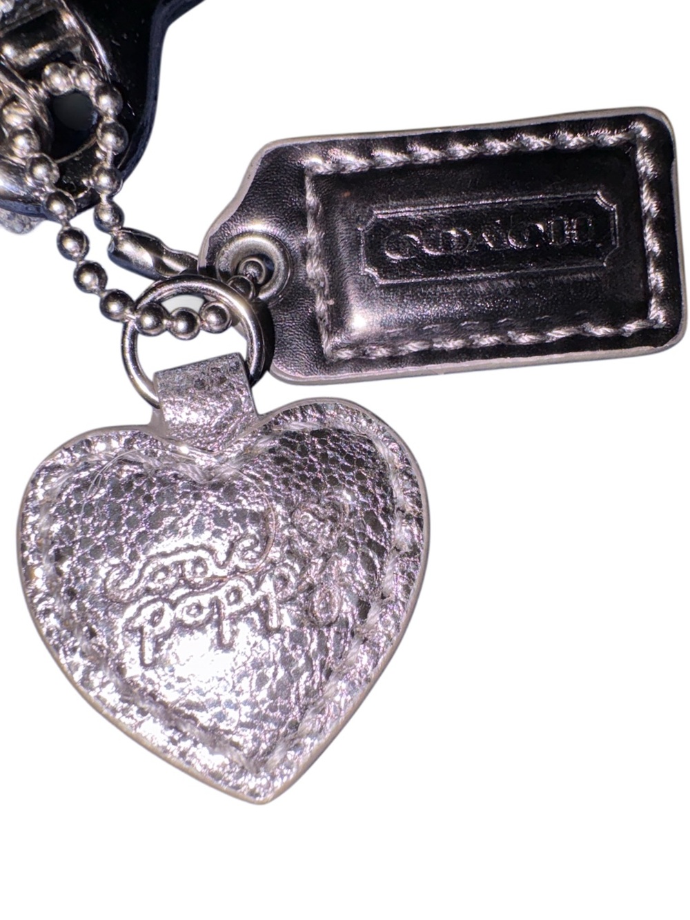 Coach Poppy Chambray Sequin Wristlet Phone Case with Charms - Picture 4 of 6